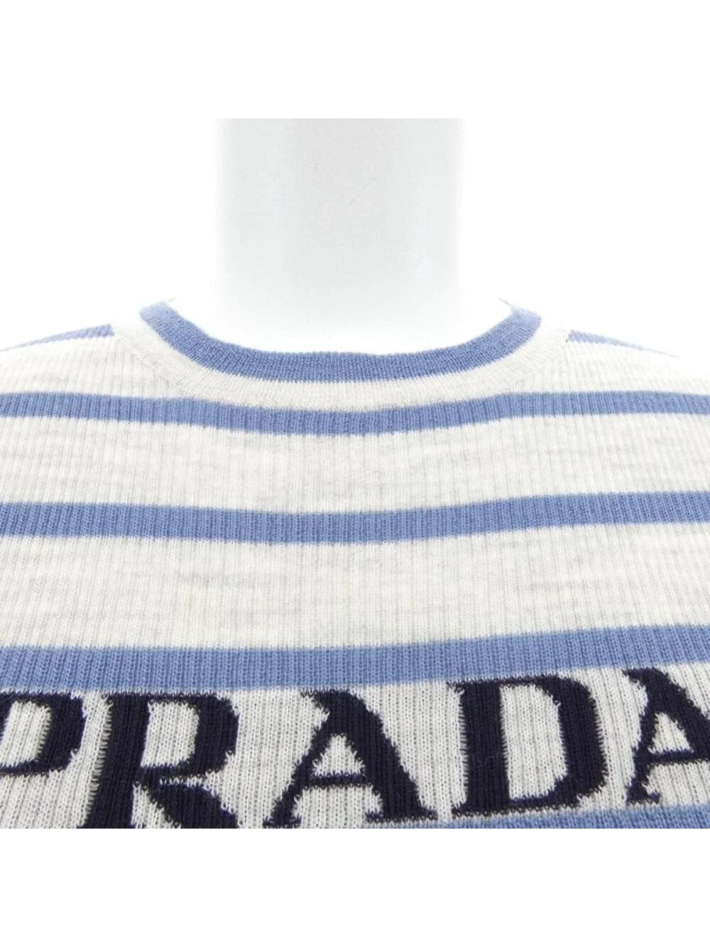 Prada Super Fine Wool Crew Neck Knit Sweater